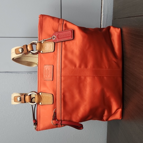 Coach Bags Vintage Blood Orange Coach Shoulder Bag Poshmark